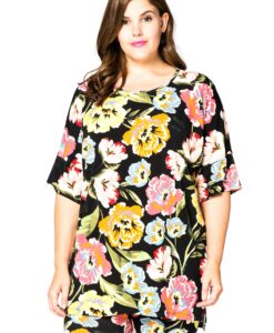 Yoek Shirt korte mouw ROMY | Multi | Maat 54/56
