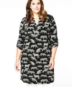 Yoek Tuniek met knoopjes | Zwart | Maat 54/56