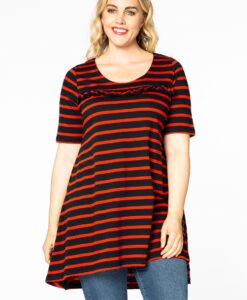 Yoek Tuniek wide bot ruches | Rood | Maat 58/60