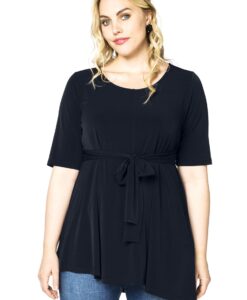 Yoek Shirt asym bottom | Blauw | Maat 58/60