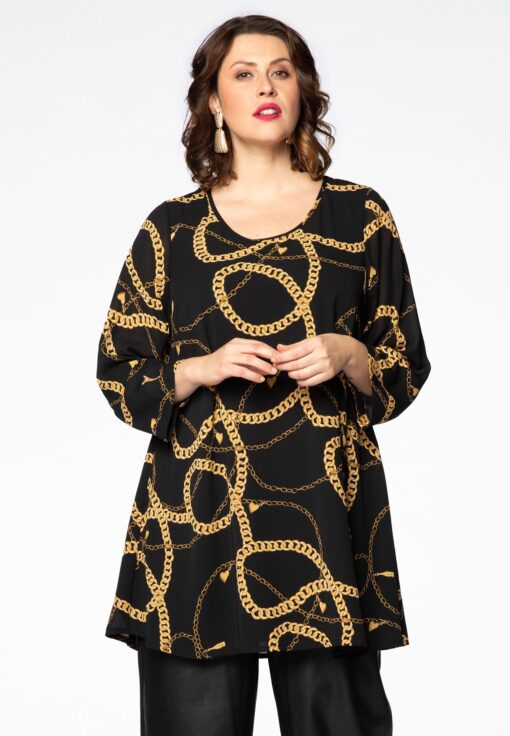 Yoek Tuniek PARIS wide bottom | Zwart | Maat 58/60