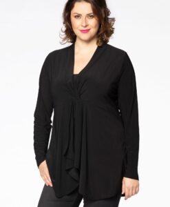 Yoek Tuniek met overslag | Zwart | Maat 58/60