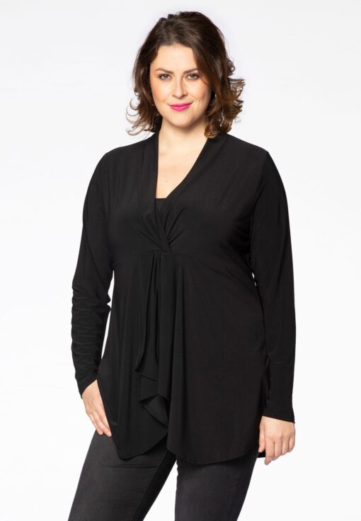 Yoek Tuniek met overslag | Zwart | Maat 58/60