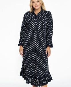 Yoek Jurk met ruches en kant | Blauw | Maat 58/60