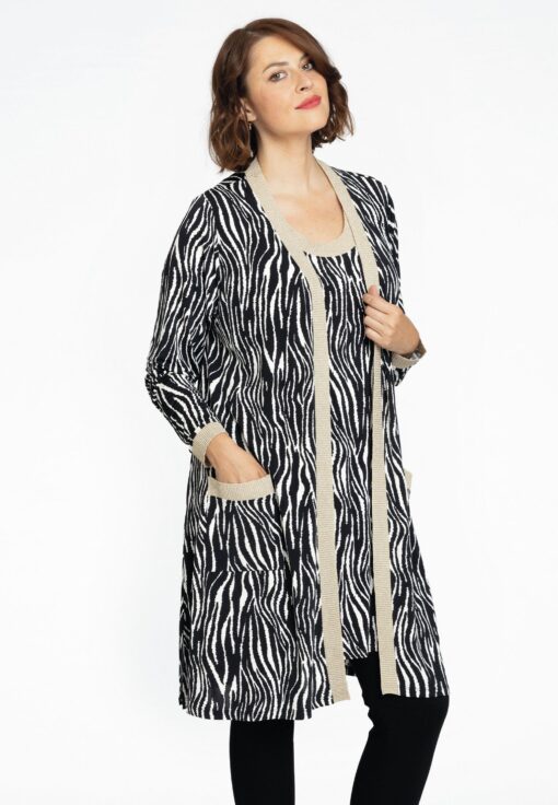 Yoek Vest lurex | Zwart | Maat 58/60