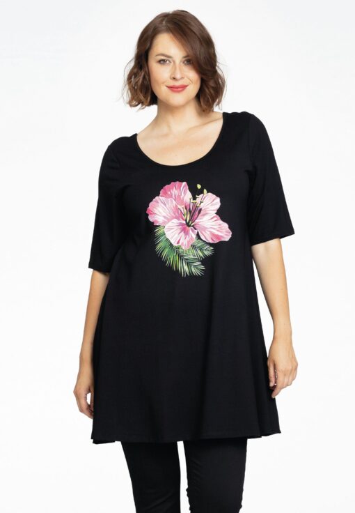 Yoek Tuniek wide bottom FLOR | Zwart | Maat 58/60