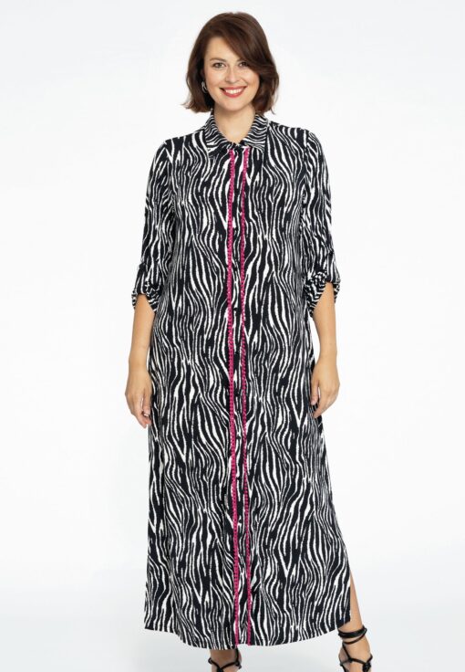 Yoek Blouse-jurk | Zwart | Maat 58/60