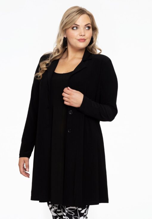 Yoek Blazer long | Zwart | Maat 58/60