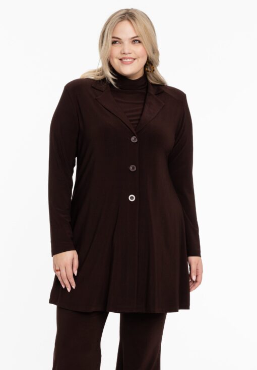 Yoek Blazer A-lijn | Bruin | Maat 58/60