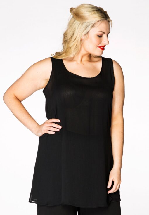 Yoek Singlet flare | Zwart | Maat 58/60
