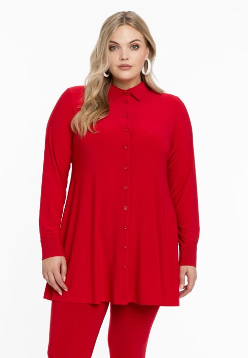 Yoek Blouse A-lijn | Rood | Maat 58/60