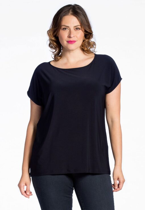 Yoek T-shirt kapmouwen | Blauw | Maat 38/40
