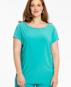 Yoek T-shirt kapmouwen | Turquoise | Maat 58/60