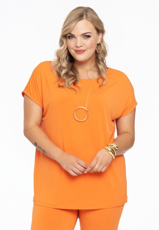 Yoek T-shirt kapmouwen | Oranje | Maat 58/60