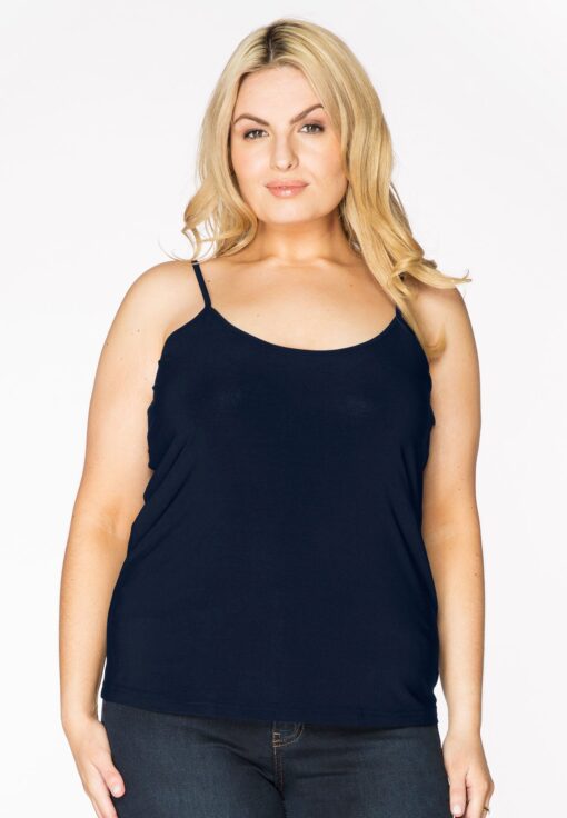 Yoek Singlet spaghetti bandjes | Blauw | Maat 58/60