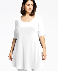 Yoek Tuniek wide bottom | Wit | Maat 46/48