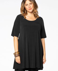 Yoek Tuniek wide bottom | Zwart | Maat 54/56