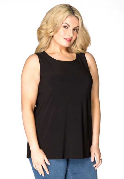 Yoek Top relax fit | Zwart | Maat 58/60