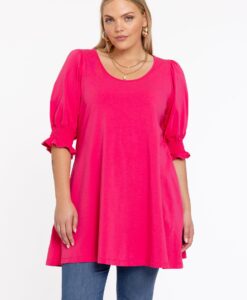 Yoek Tuniek wide bottom | Roze | Maat 50/52