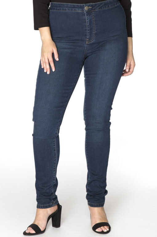 Yoek Skinny jeans zonder zakken | Donker Blauw | Maat 56