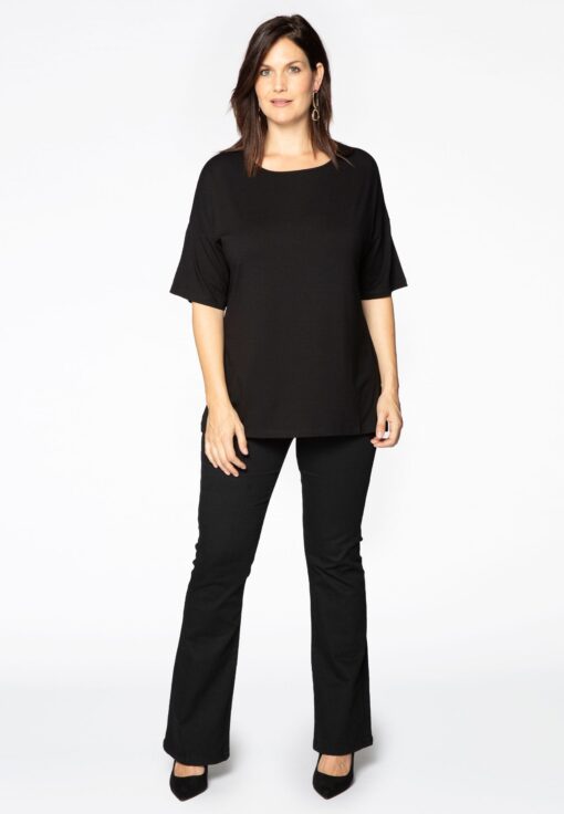 Yoek Flared jeans | Zwart | Maat 56