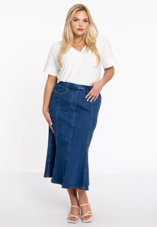 Yoek Rok slim flared Denim | Indigo | Maat 58/60