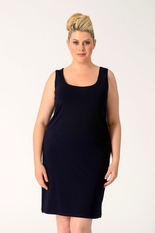 Yoek Jurk mouwloos | Blauw | Maat 58/60