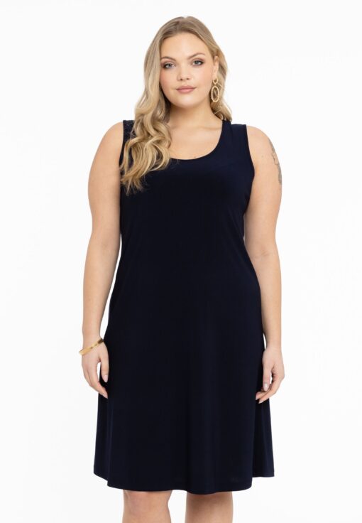 Yoek Jurk mouwloos wijd | Blauw | Maat 58/60