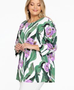 Yoek Tuniek met pofmouwen | Beige | Maat 58/60