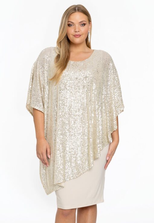 Yoek Jurk | Beige | Maat 50/52