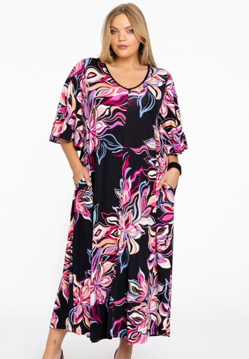 Yoek Jurk swing GAIA | Zwart | Maat 46/48