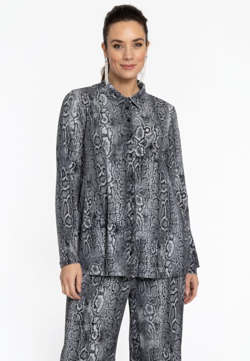 Yoek Blouse | Grijs | Maat 58/60