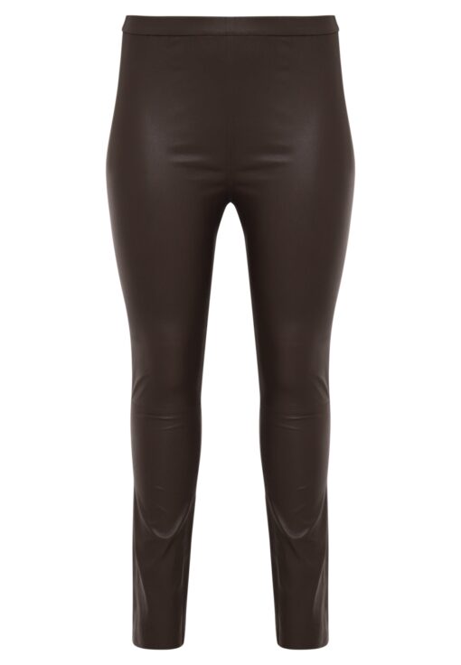 Yoek Leren legging full stretch | Bruin | Maat 56