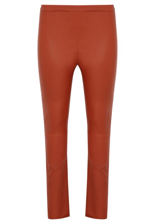 Yoek Leren legging full stretch | Bruin | Maat 56