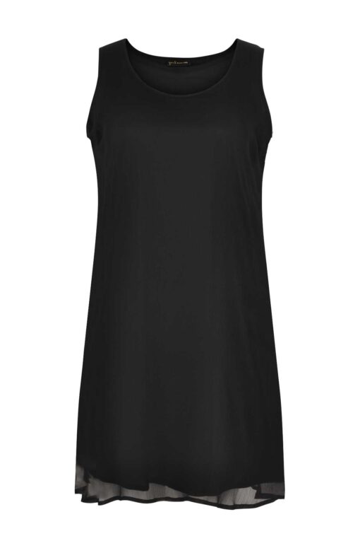 Yoek Singlet long | Zwart | Maat Plus