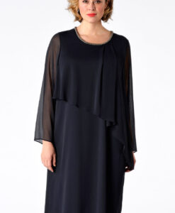Yoek Jurk met laag | Blauw | Maat XL