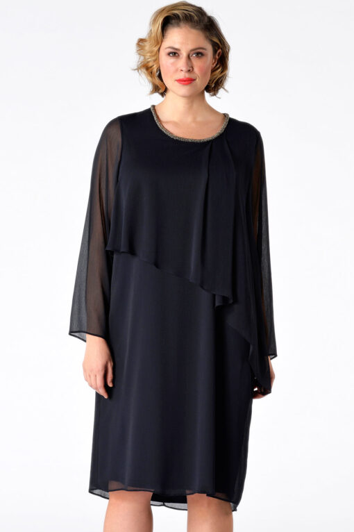 Yoek Jurk met laag | Blauw | Maat XL