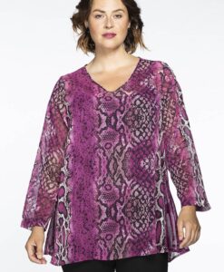 Yoek Tunic v-neck PINK | Roze | Maat 40