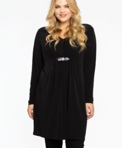 Yoek Tuniek met strass | Zwart | Maat 58/60