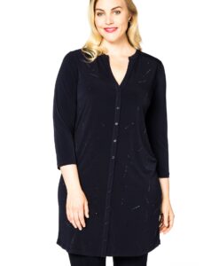 Yoek Tuniek met strass | Blauw | Maat 50/52