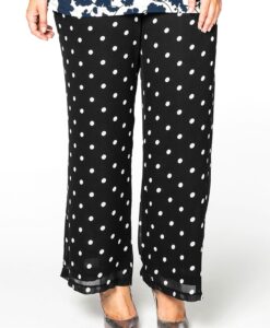 Yoek Lange broek DOTS | Zwart | Maat 46/48