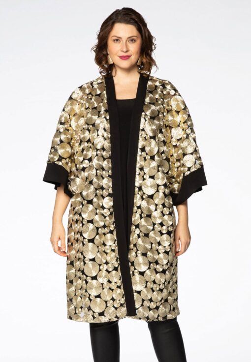 Yoek Kimono met gouden cirkels | Multi | Maat 50/52