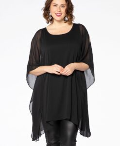 Yoek Tuniek met strass | Zwart | Maat 58/60