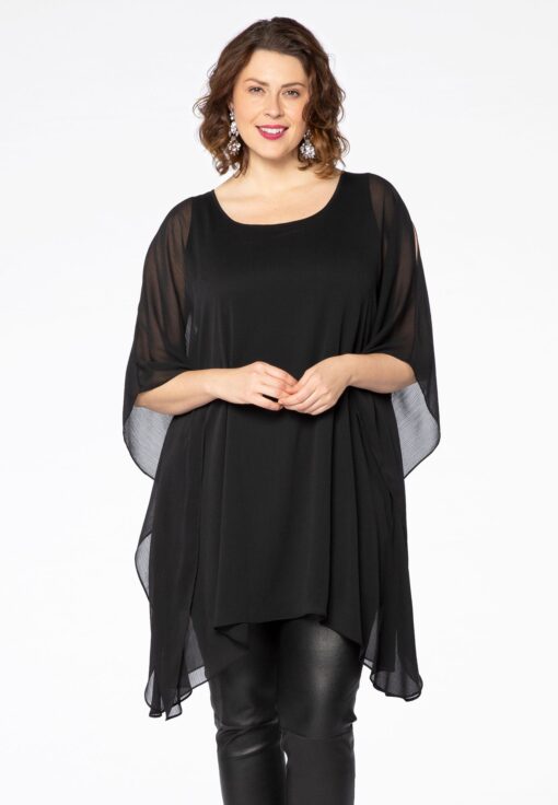 Yoek Tuniek met strass | Zwart | Maat 58/60