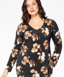 Yoek Shirt relax ROSE | Zwart | Maat 58/60