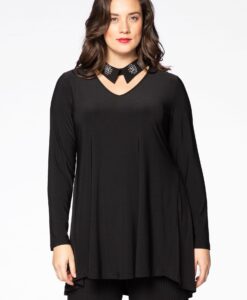 Yoek Tuniek met strass kraagje | Zwart | Maat 58/60