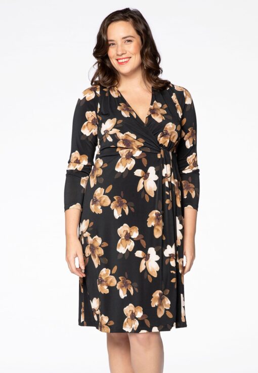 Yoek Jurk met overslag ROSE | Zwart | Maat 58/60