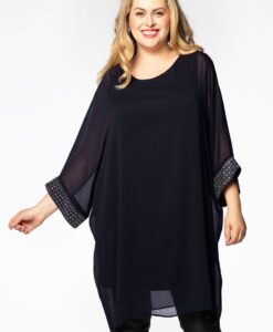 Yoek Tuniek met strass | Blauw | Maat 58/60