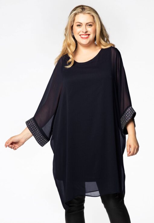 Yoek Tuniek met strass | Blauw | Maat 58/60