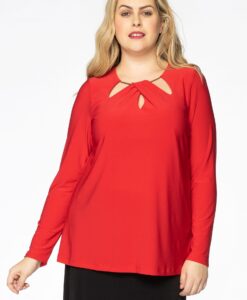 Yoek Shirt relax cut-out | Rood | Maat 54/56
